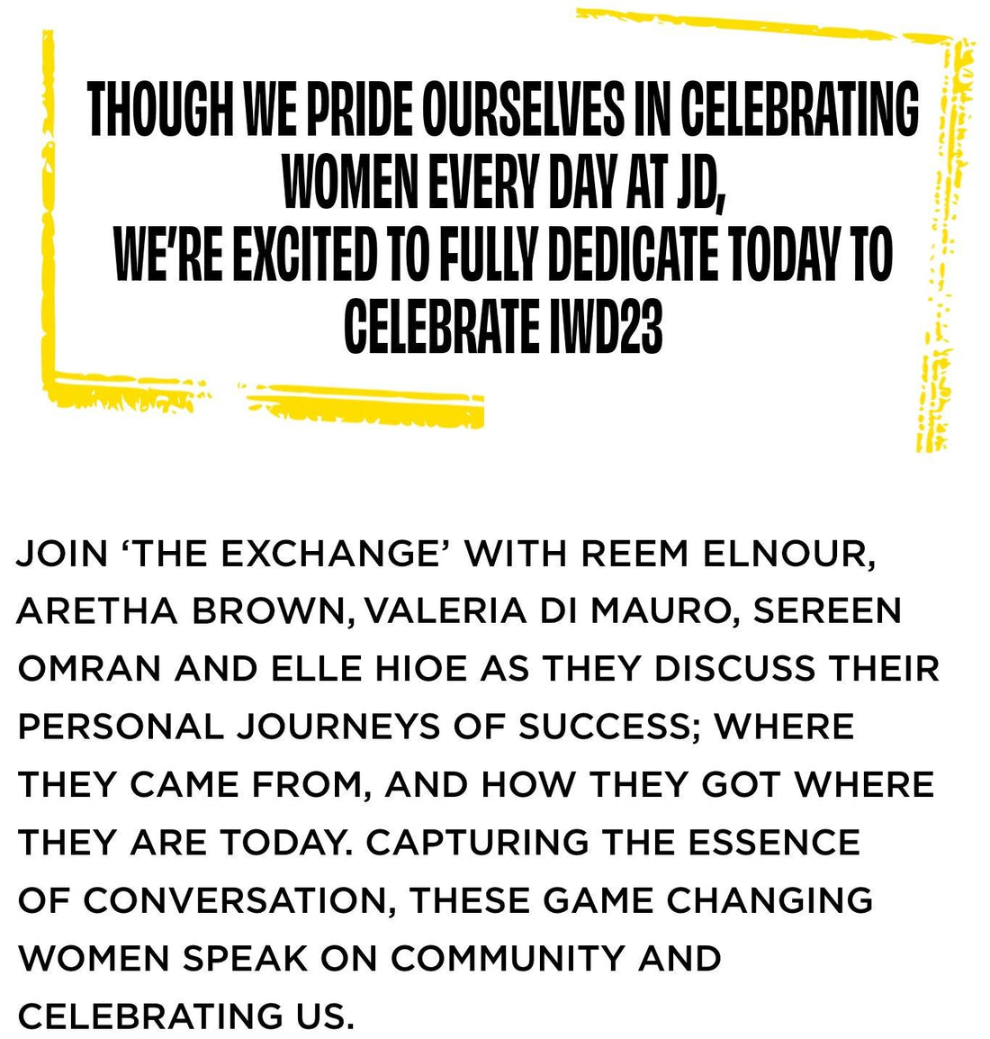 IWD23: THE EXCHANGE