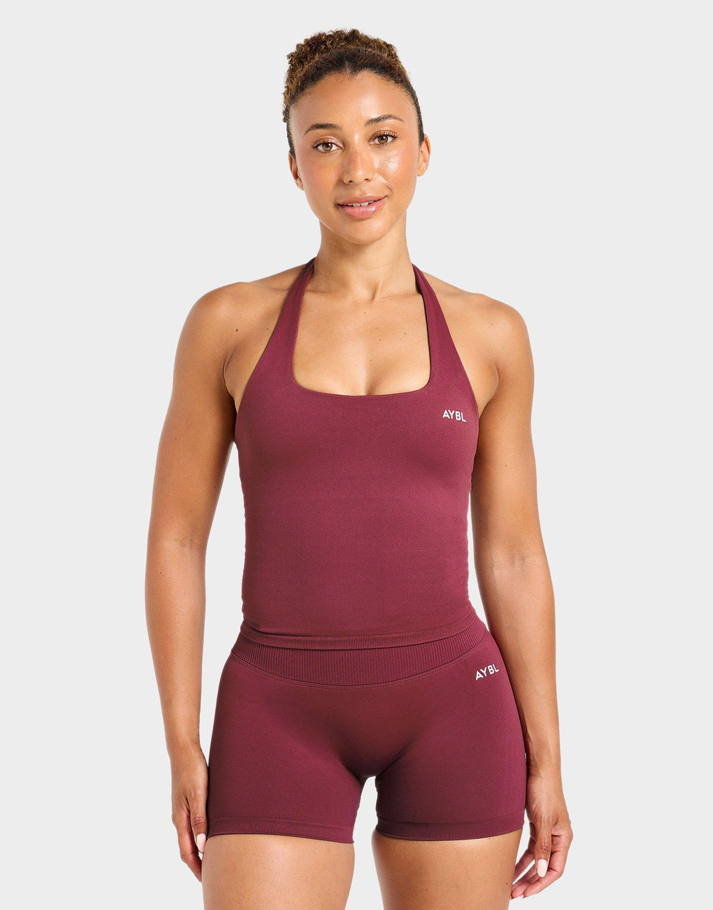 Enhance Seamless Halter Tank Top