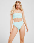 Crinkle High Waist Bikini Bottoms