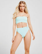 Crinkle High Waist Bikini Bottoms