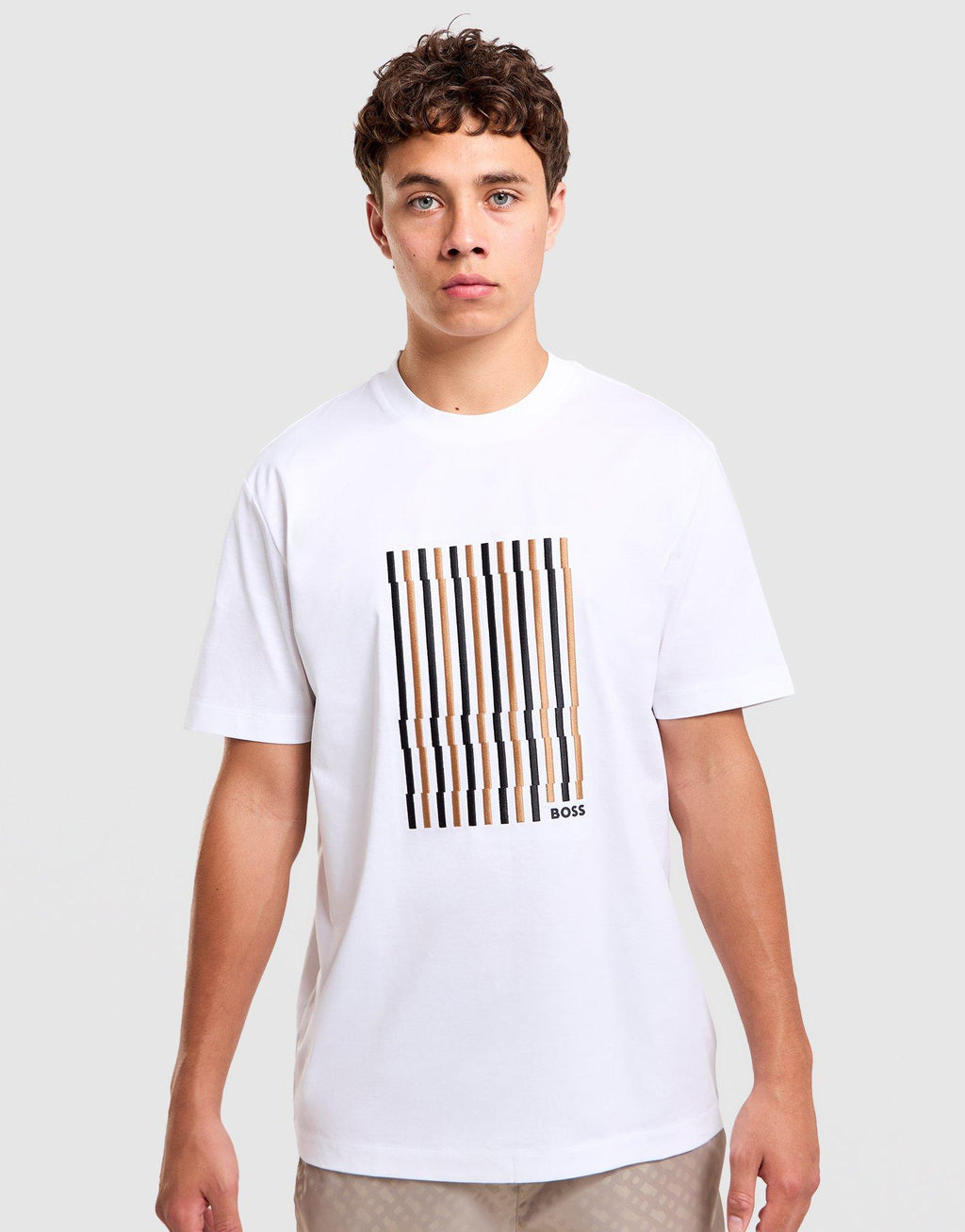 Stripe Embroidered T-Shirt