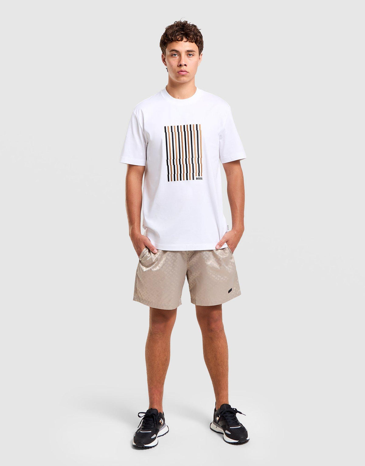 Stripe Embroidered T-Shirt