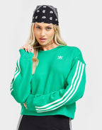 3-Stripes Crop Crew Sweatshirt