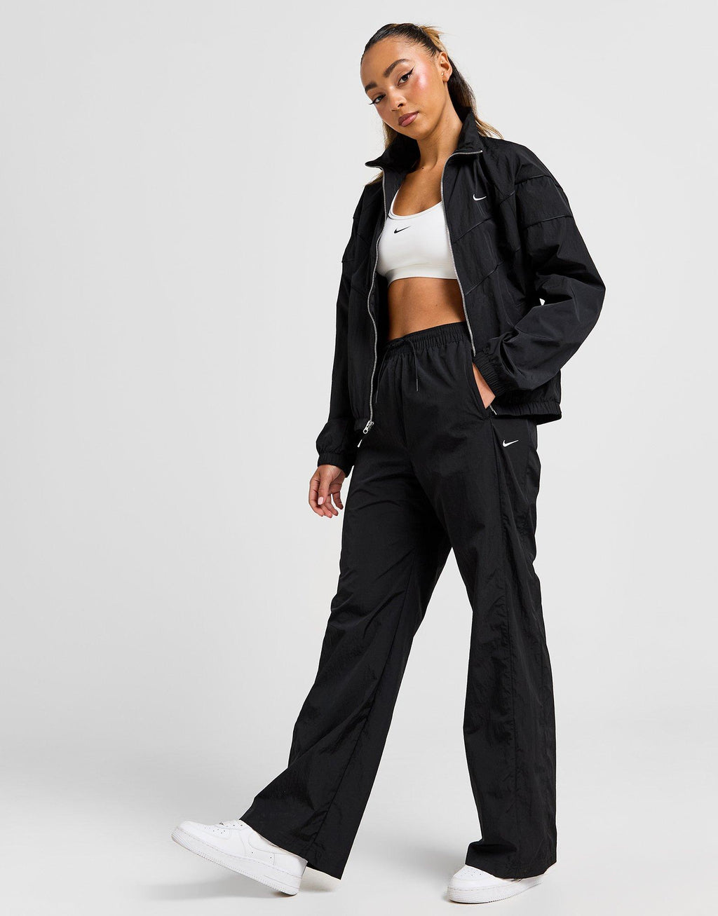 Woven Wide Leg Track Pants