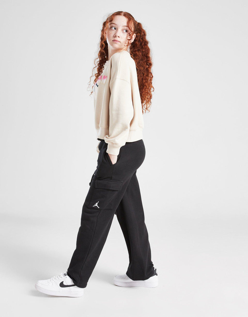 Girls' Y2K Fleece Cargo Pants Junior