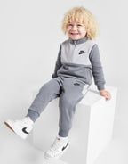 Blocked 1/4 Zip Tracksuit Children's
