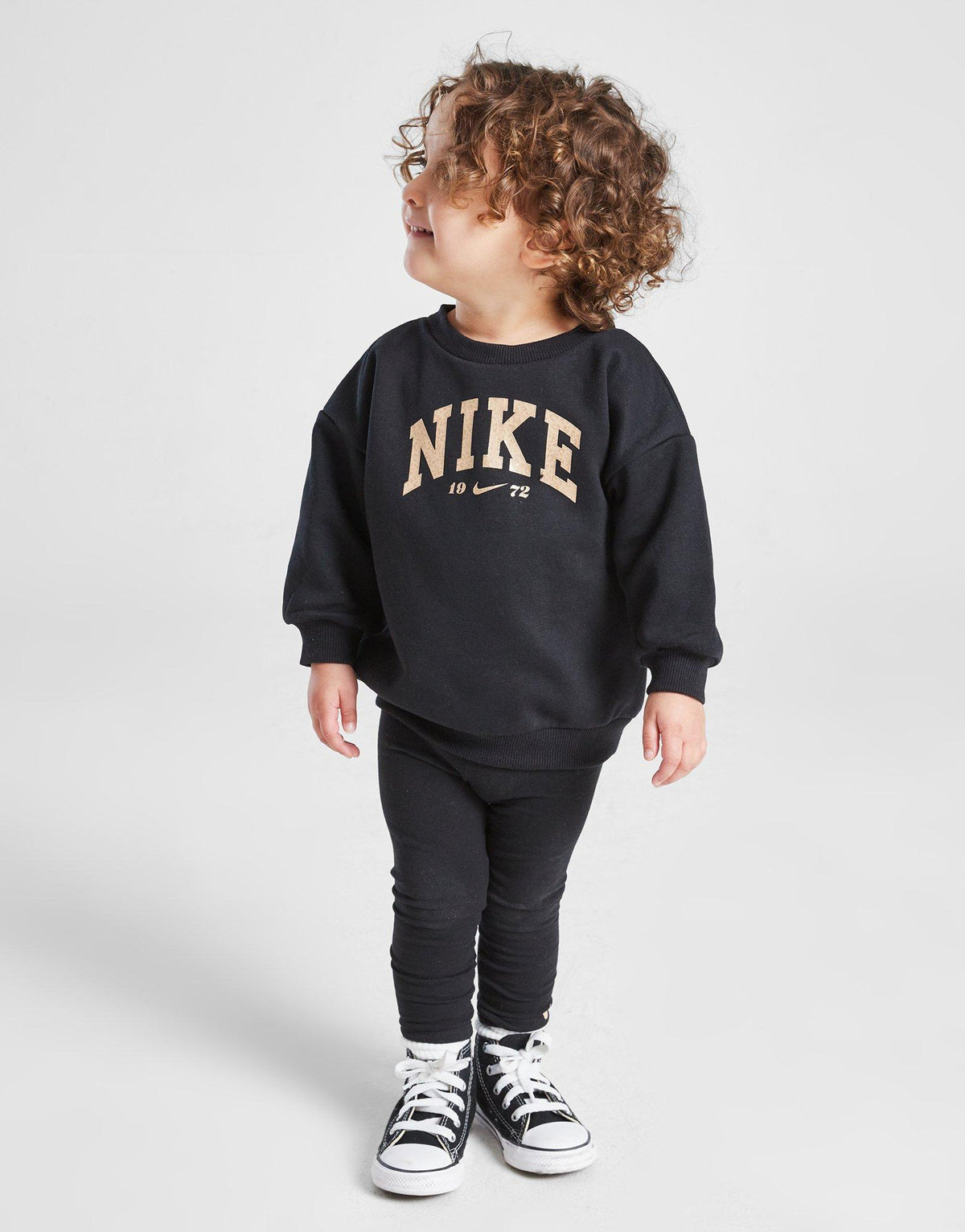 Girls' Swoosh All Over Print Glitter Set Infant