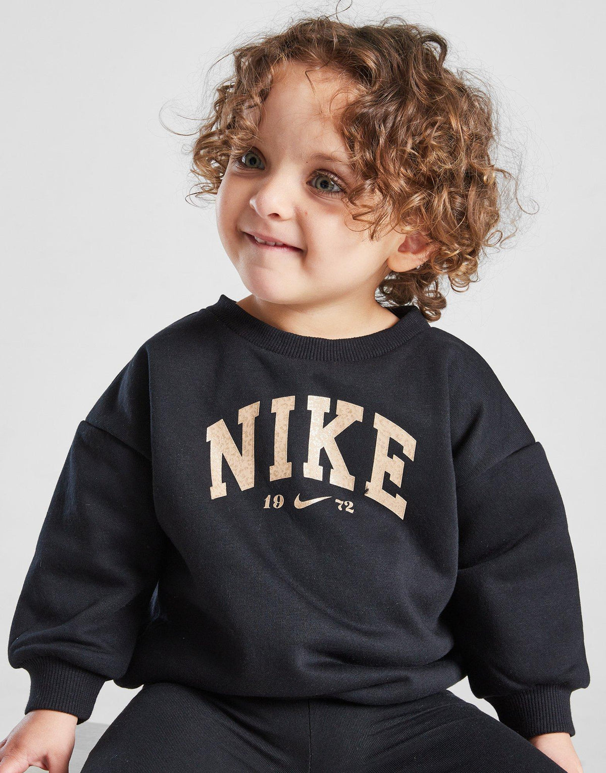 Girls' Swoosh All Over Print Glitter Set Infant