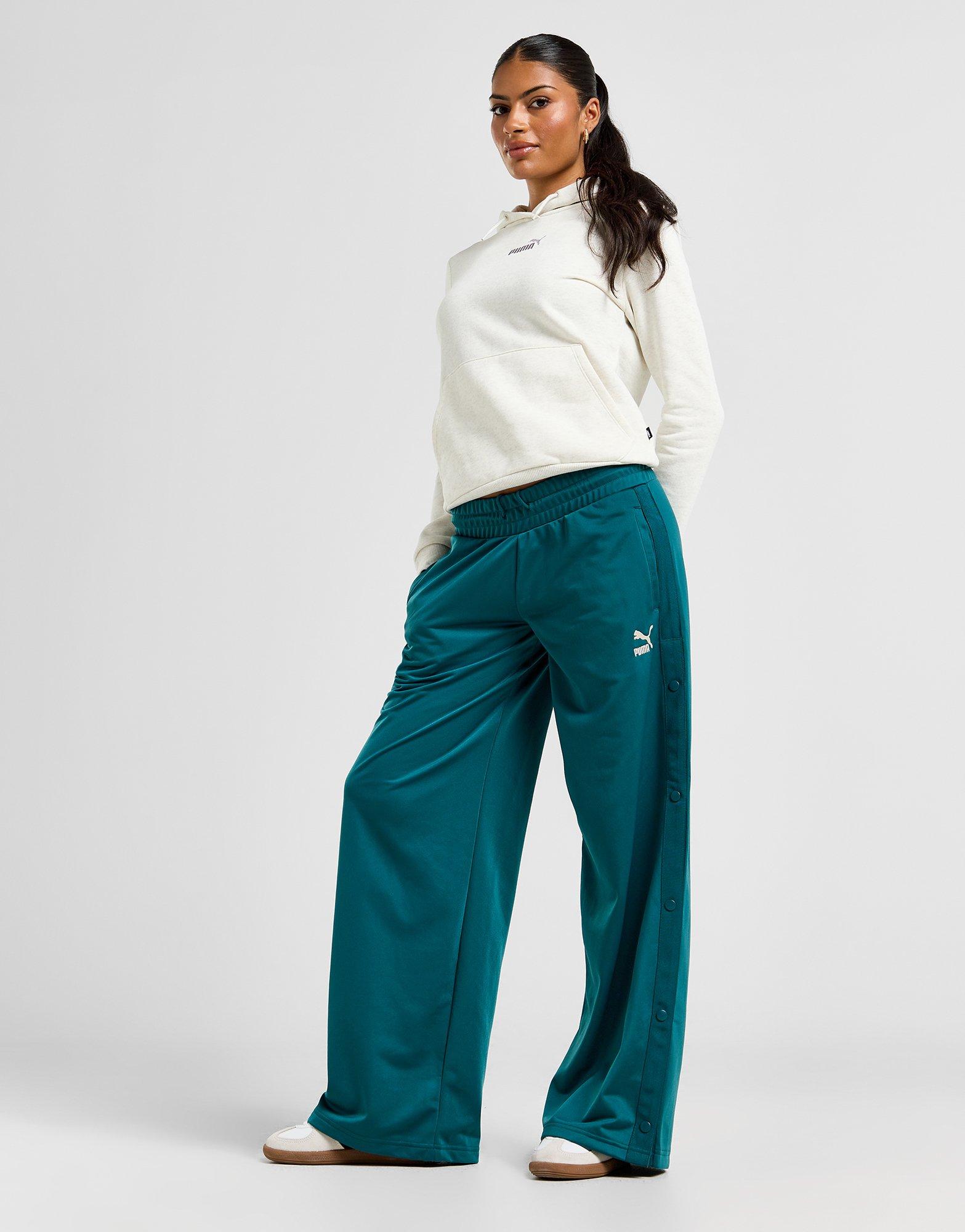 Popper Wide Leg Track Pants