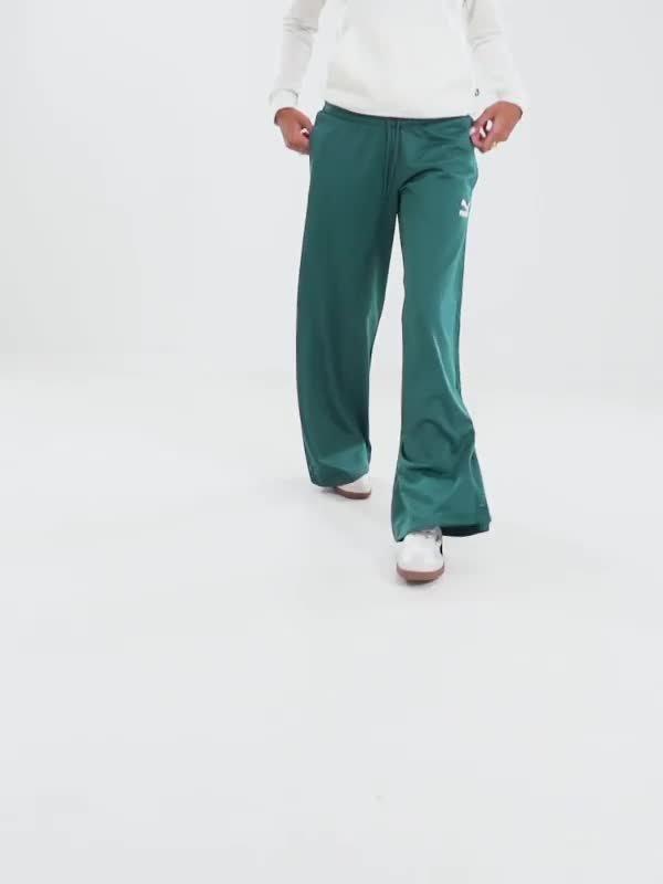 Popper Wide Leg Track Pants