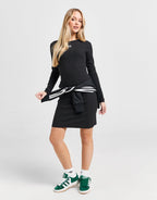 Essential Ribbed Long Sleeve Dress