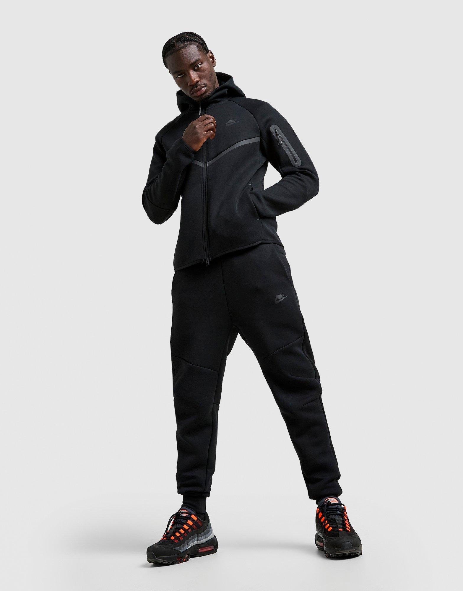 Black Nike Tech Fleece Full-Zip Hoodie - JD Sports New Zealand
