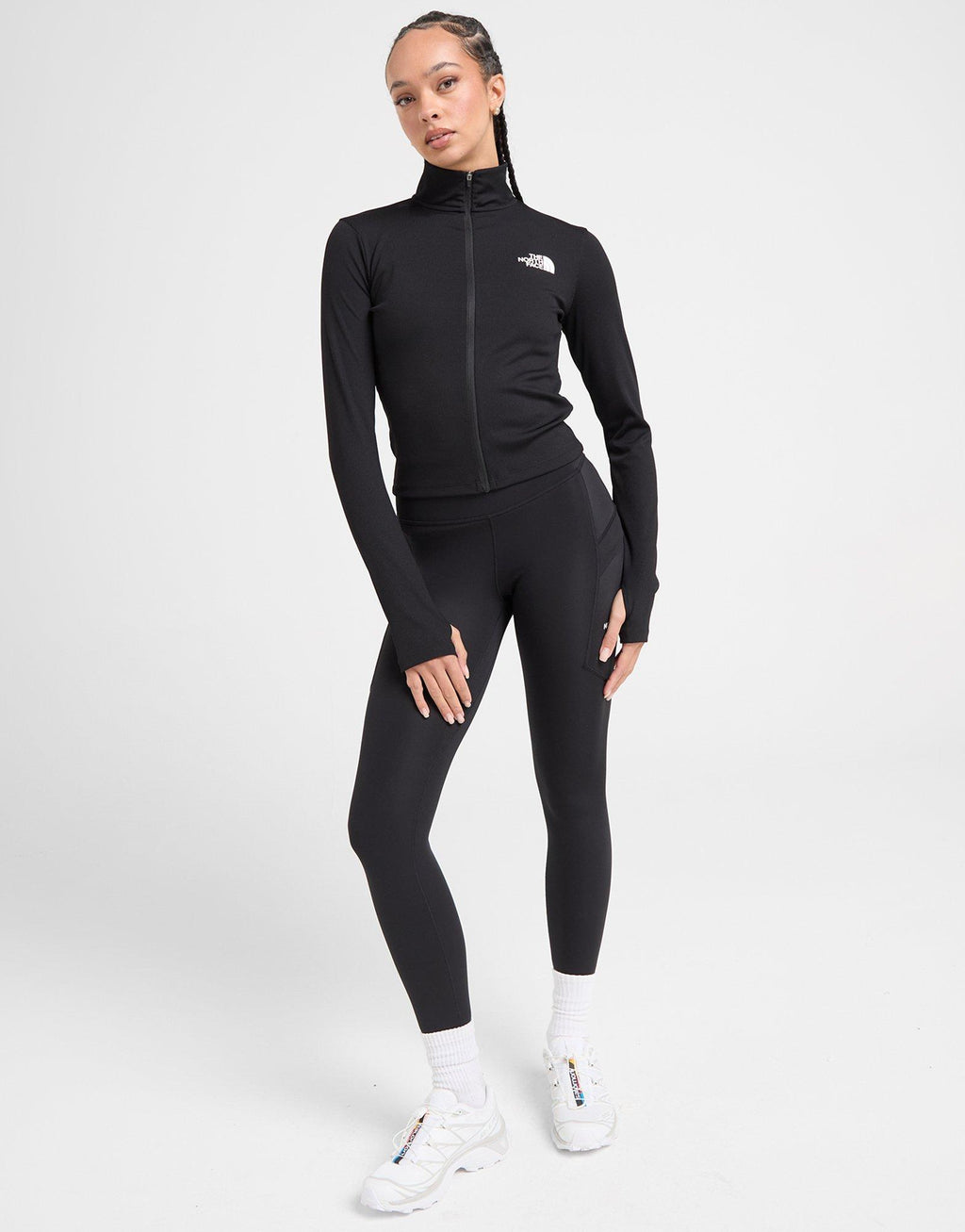 Rib Long Sleeve Full Zip Top