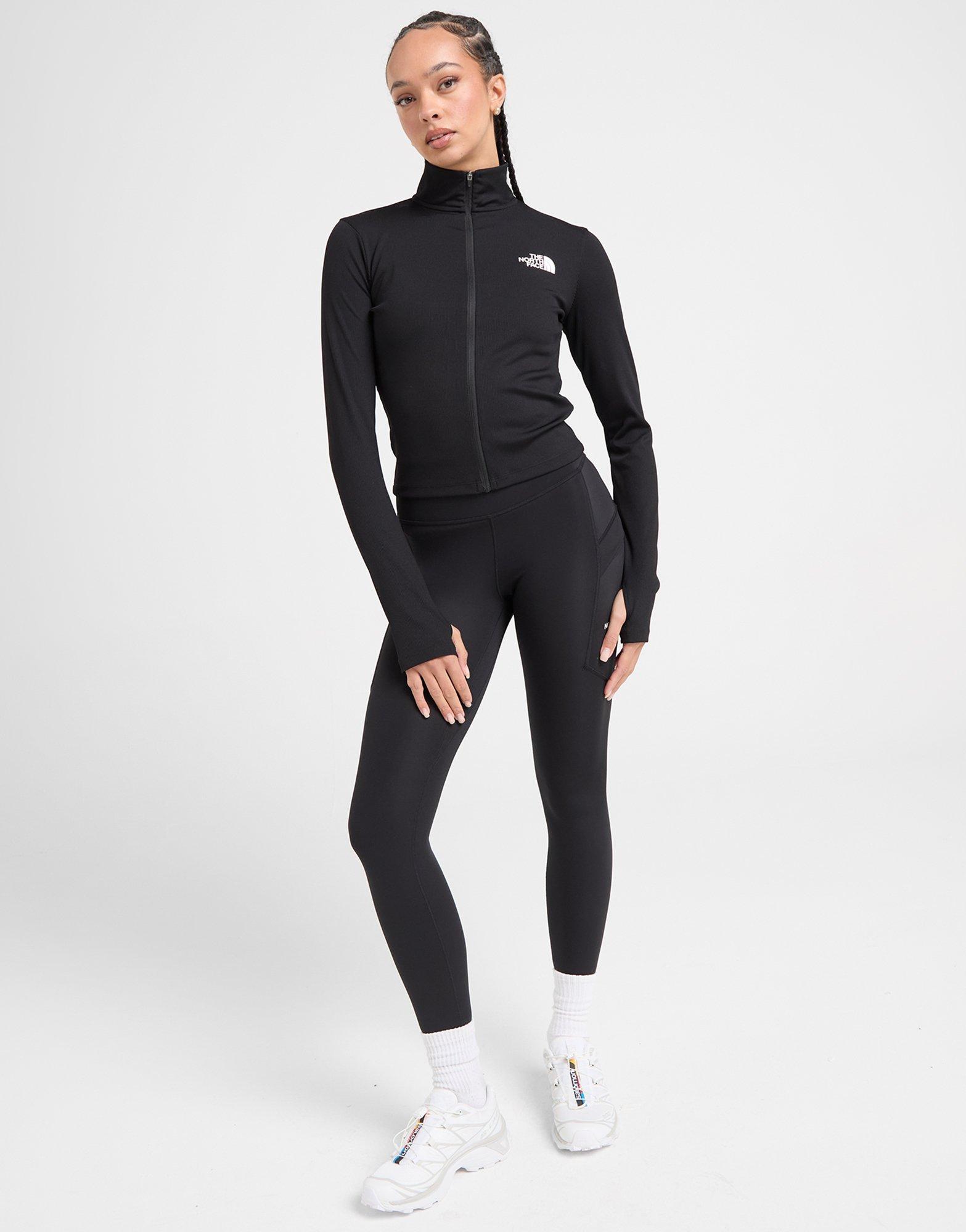 Rib Long Sleeve Full Zip Top