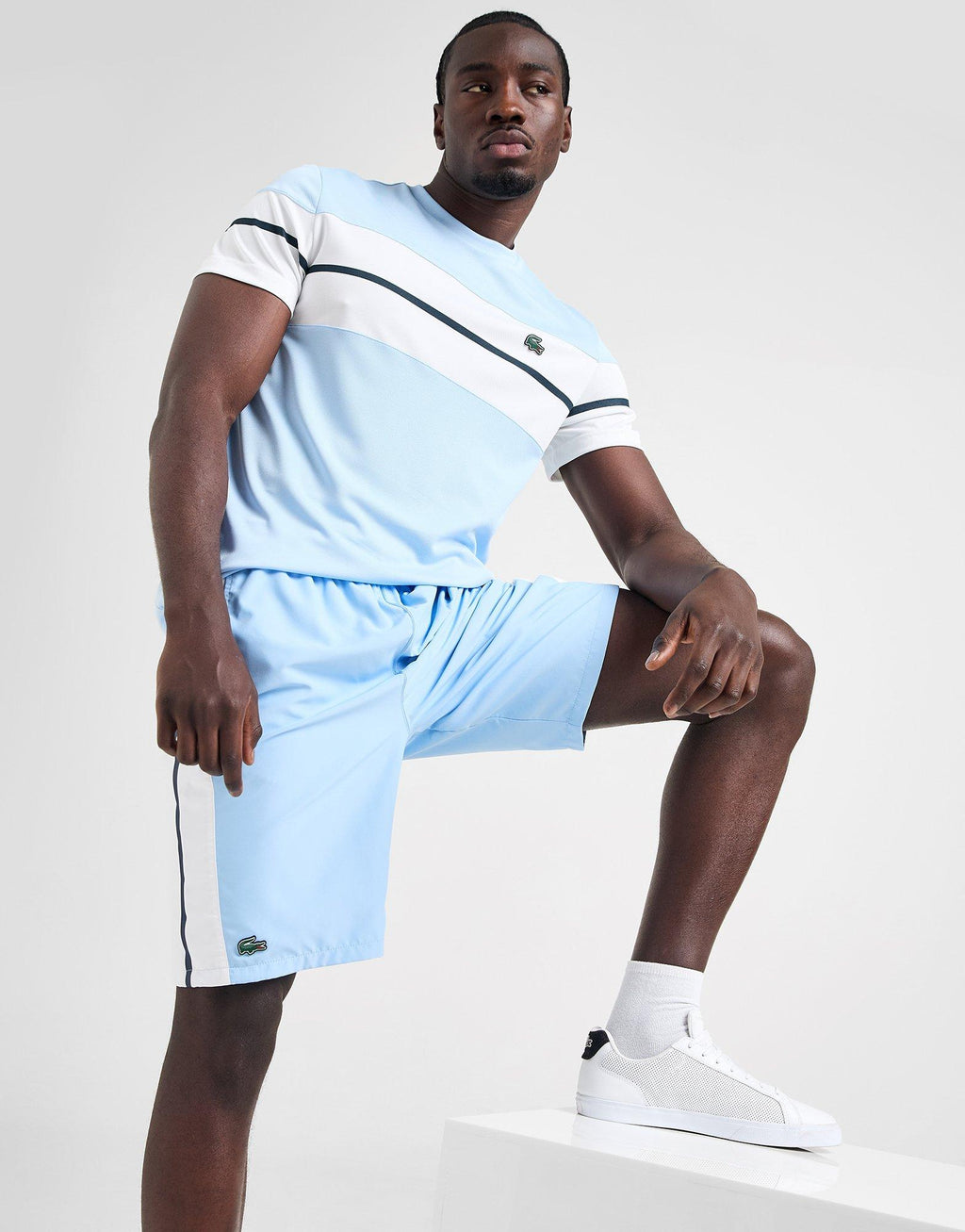 Colour Block Poly Shorts