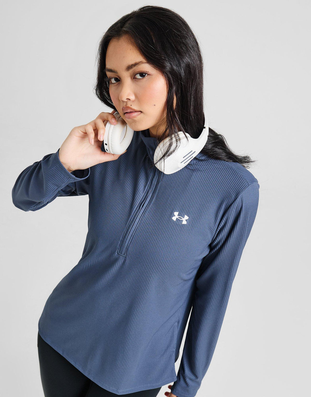 Tech Ribbed 1/4 Zip Top