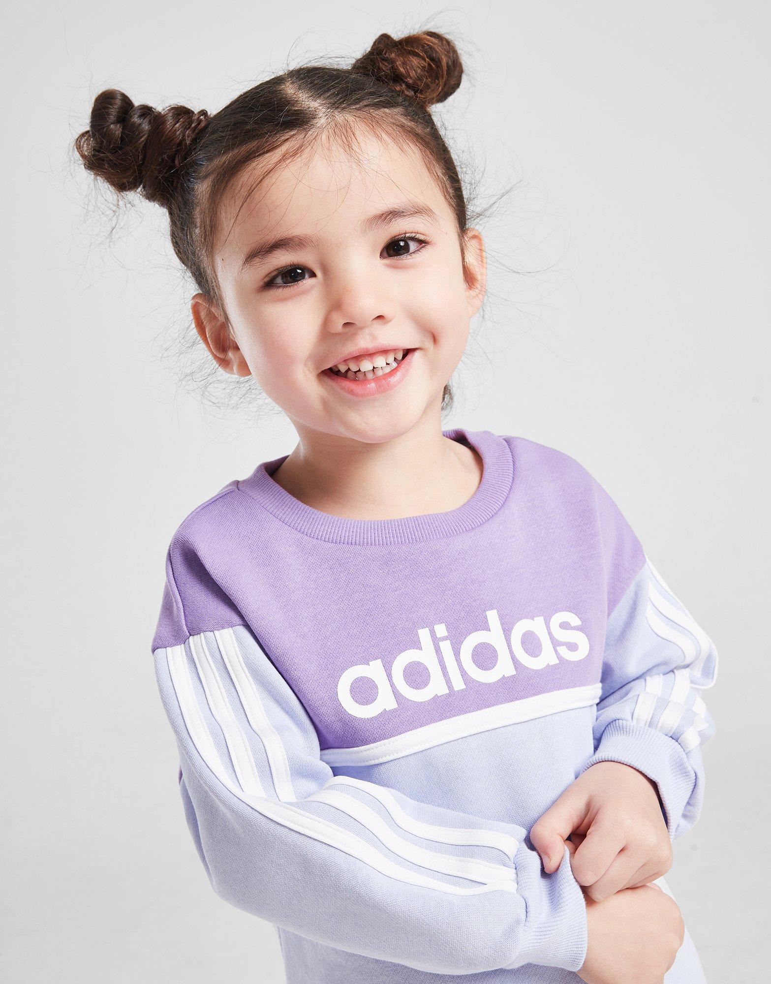 Girls' Linear Crew Tracksuit Infant