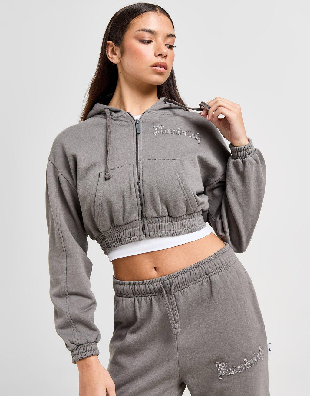 Tagra Full Zip Cropped Hoodie