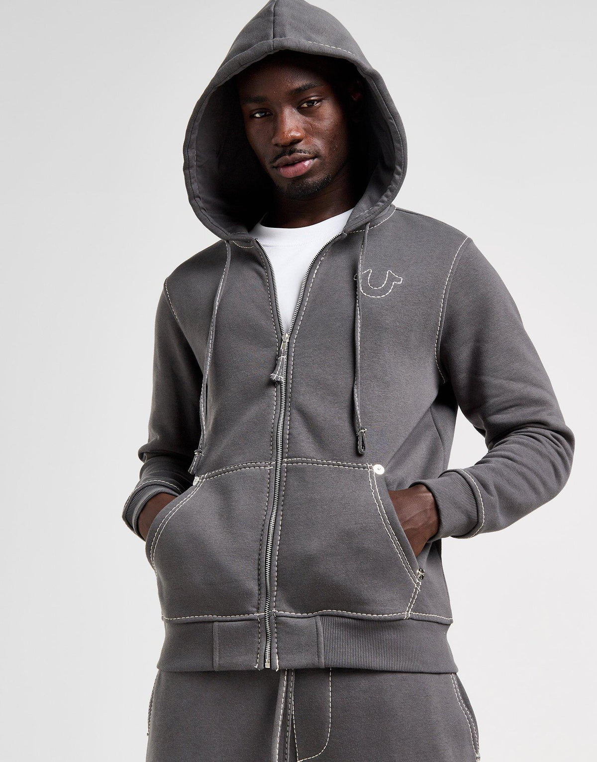 Big T Zip Through Hoodie