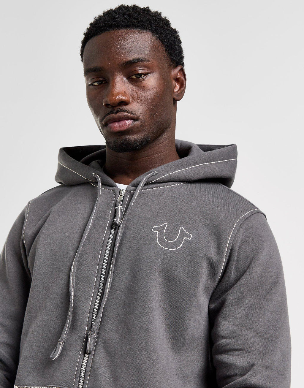 Big T Zip Through Hoodie