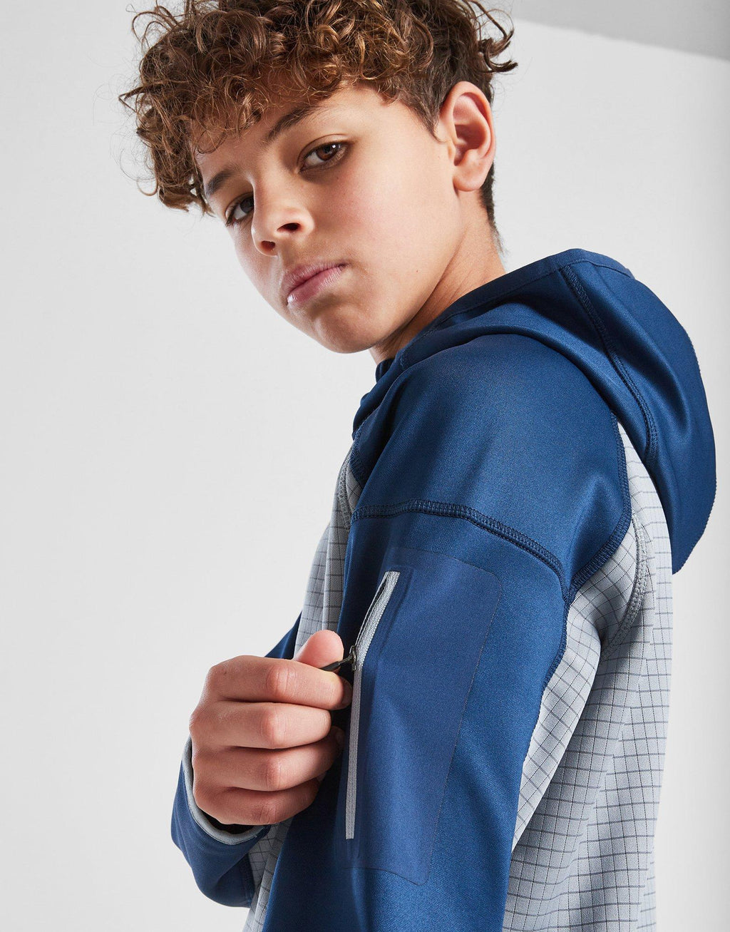 Grid Full Zip Hoodie Junior