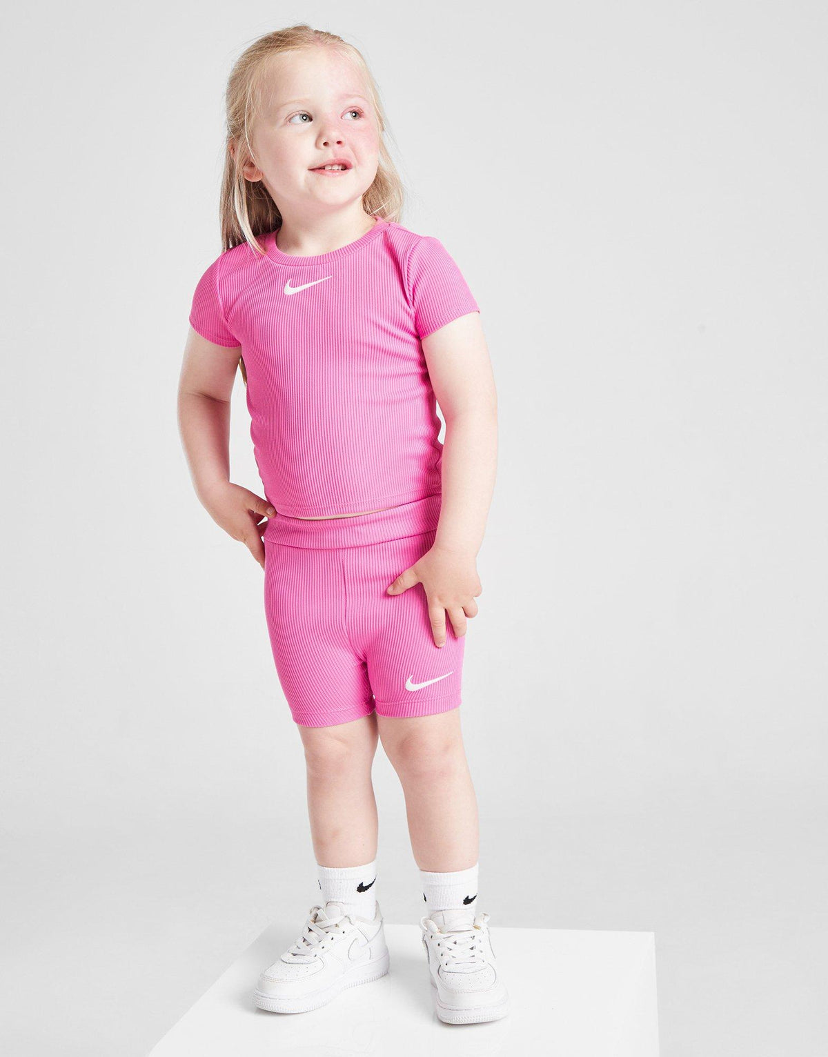 Girls' Ribbed Crew T-Shirt/Shorts Set Infant