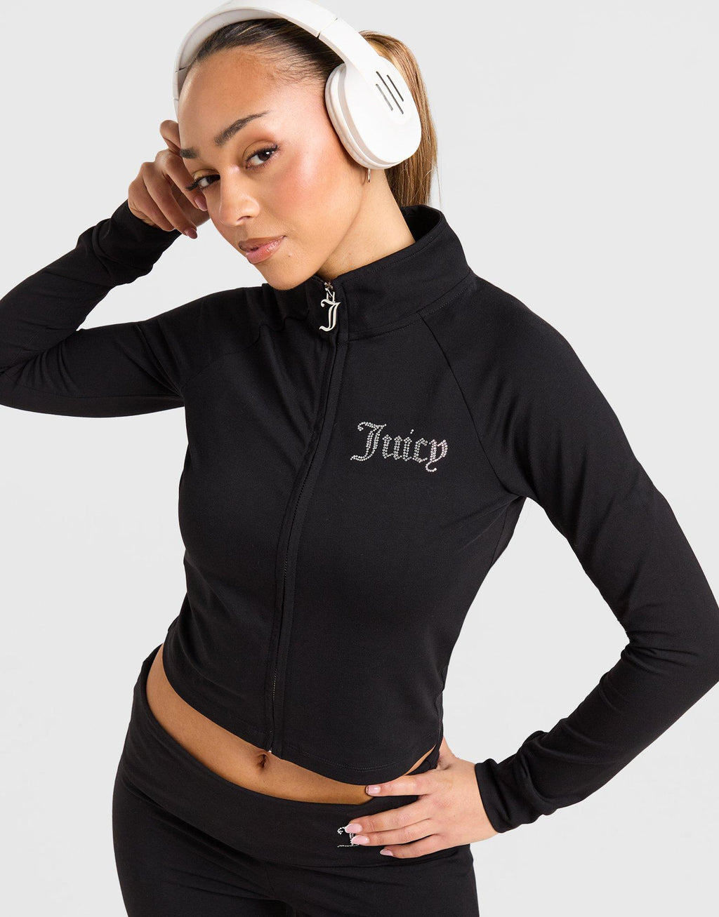 Diamante Fitted Full Zip Top