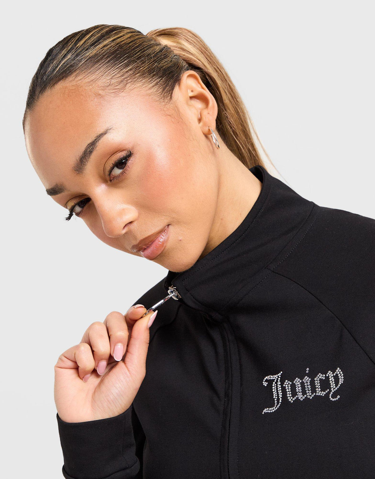 Diamante Fitted Full Zip Top