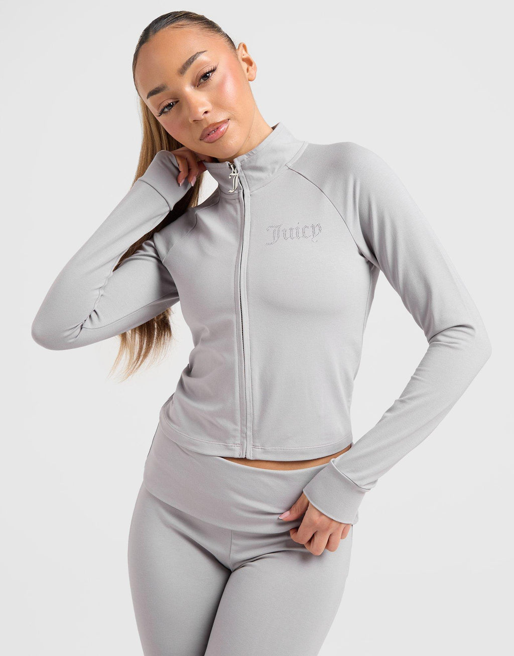 Diamante Fitted Full Zip Top