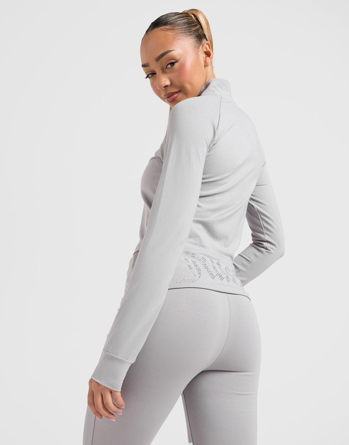 Diamante Fitted Full Zip Top