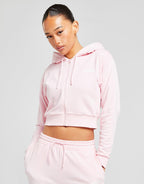 French Terry Crop Full Zip Hoodie