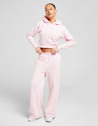 French Terry Crop Full Zip Hoodie