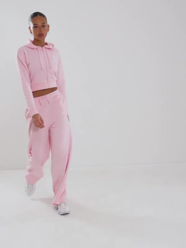 French Terry Crop Full Zip Hoodie