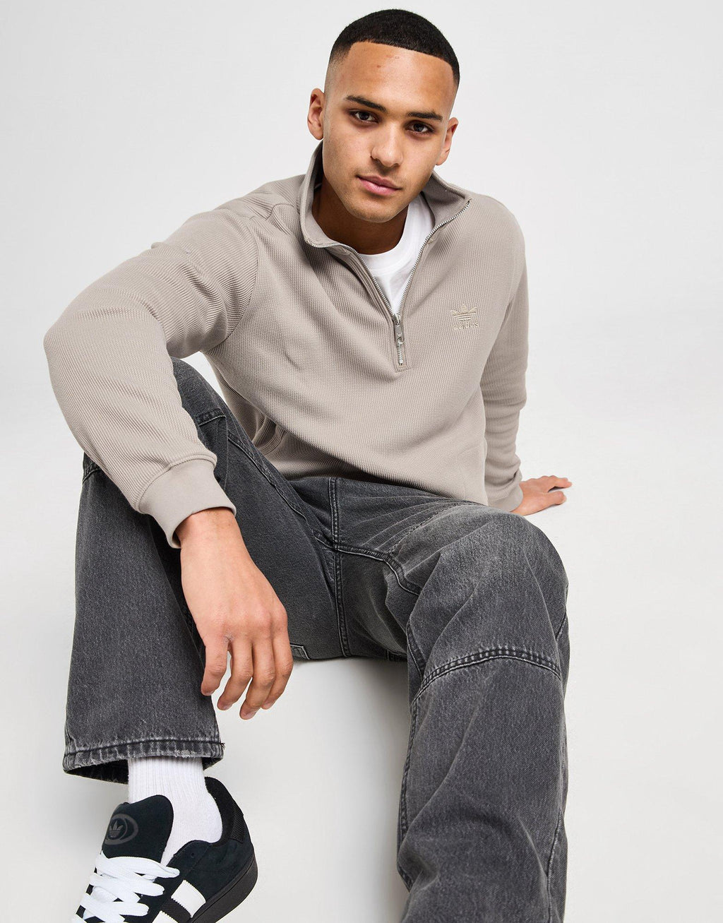 Waffle 1/4 Zip Sweatshirt