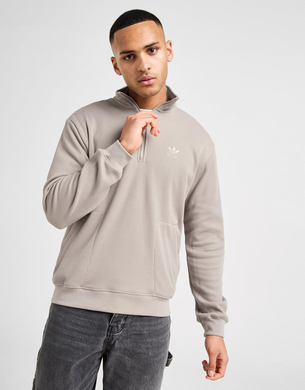 Waffle 1/4 Zip Sweatshirt
