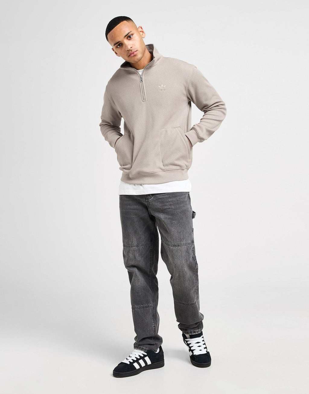 Waffle 1/4 Zip Sweatshirt