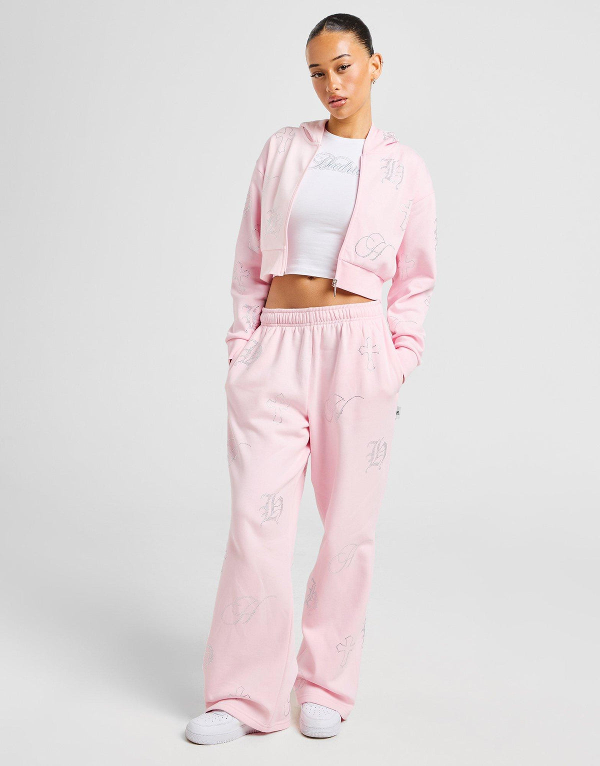 Crystal Crop Full Zip Hoodie