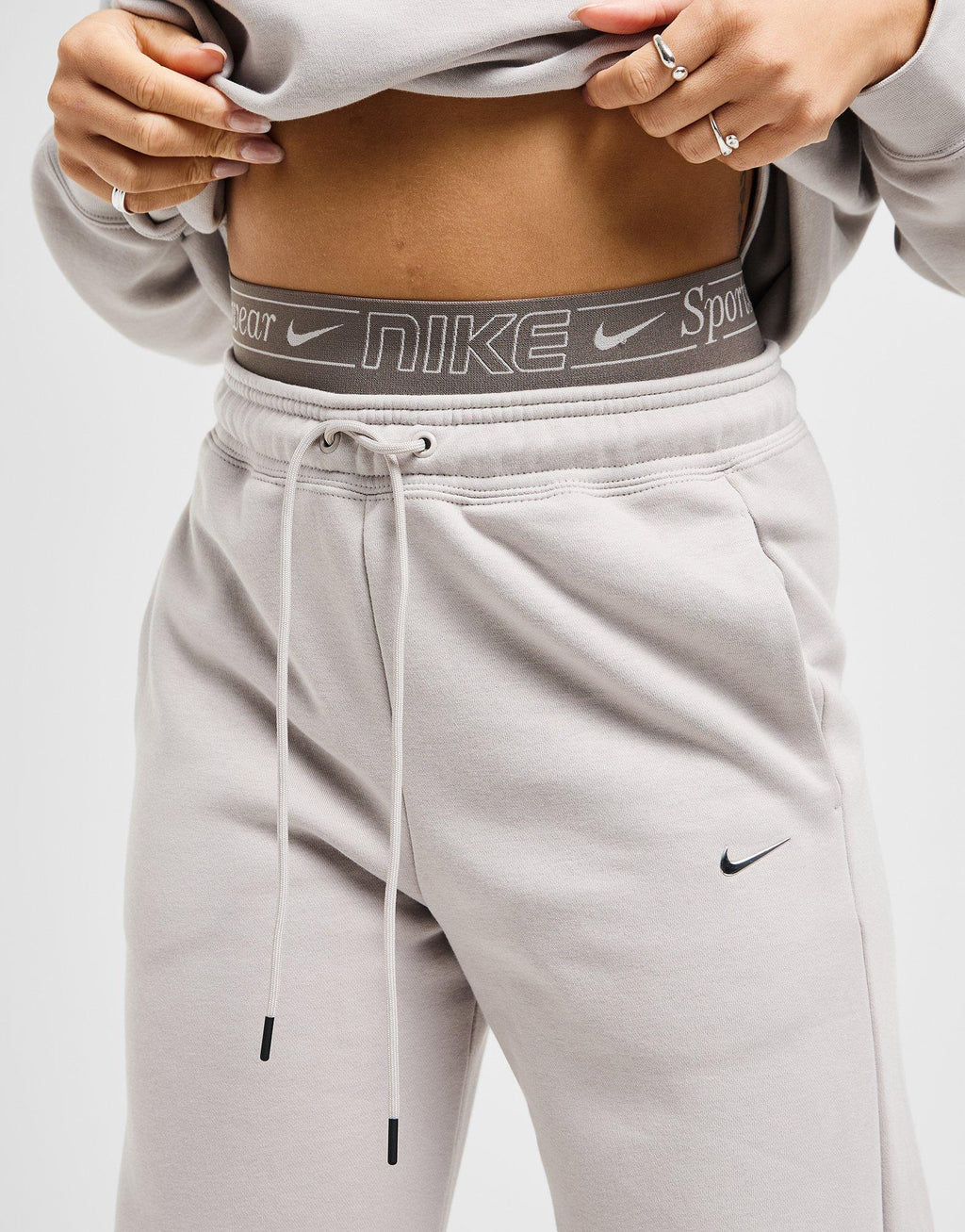 Graphic Swoosh Wide Leg Joggers