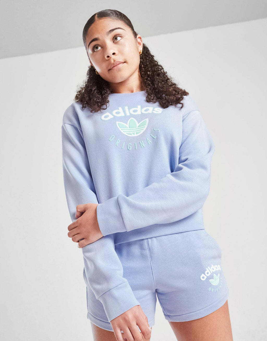 Girls' Puff Logo Crew Sweatshirt Junior