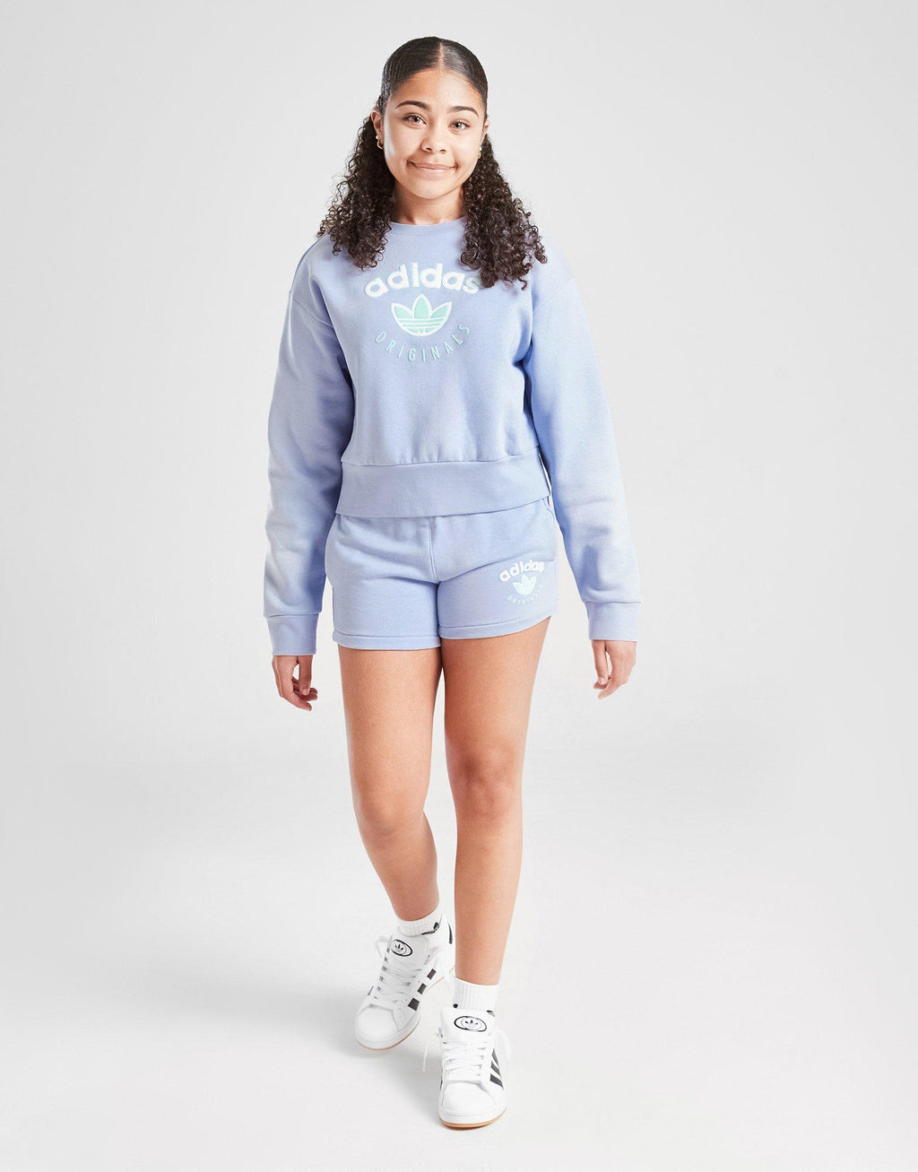 Girls' Puff Logo Crew Sweatshirt Junior