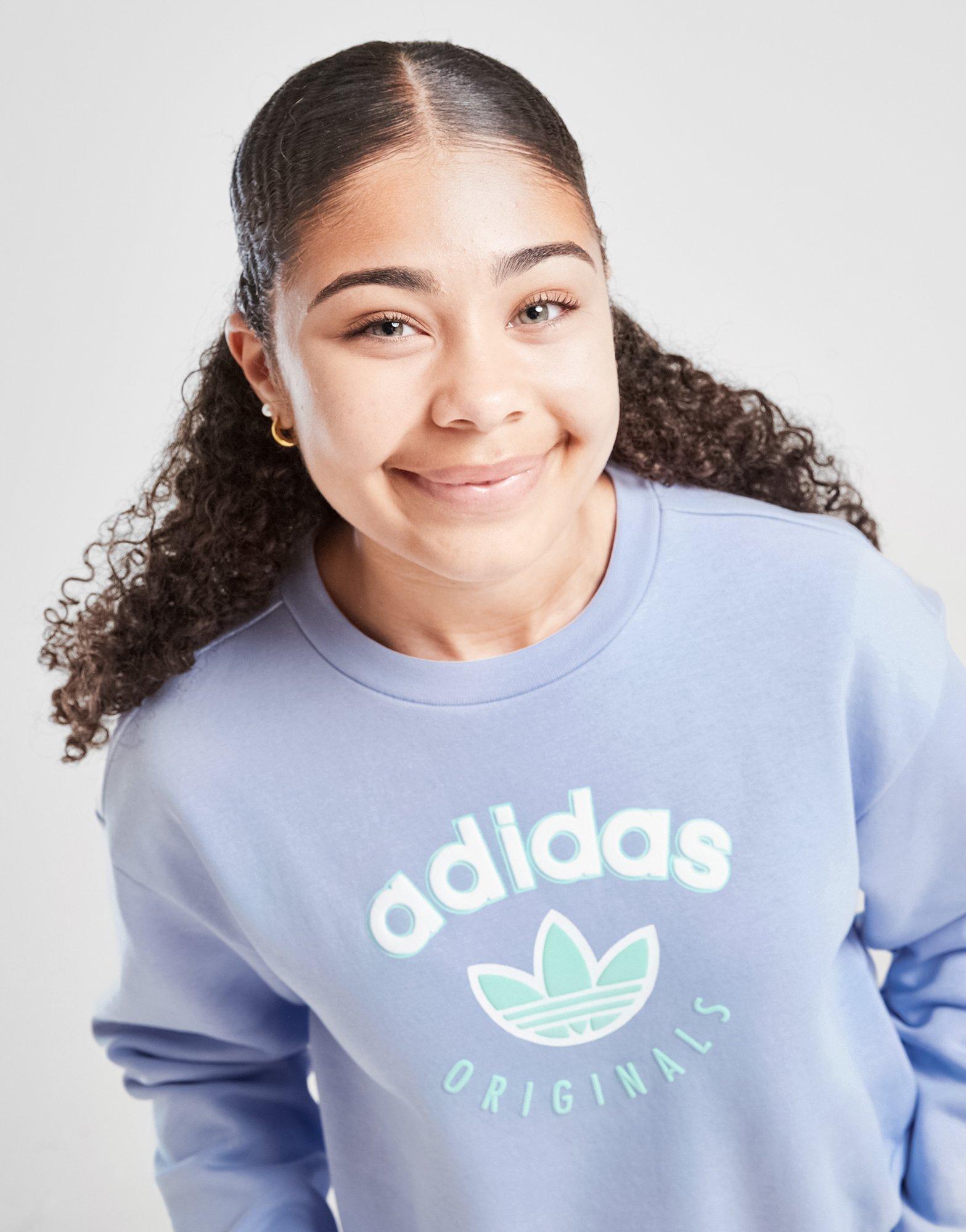 Girls' Puff Logo Crew Sweatshirt Junior