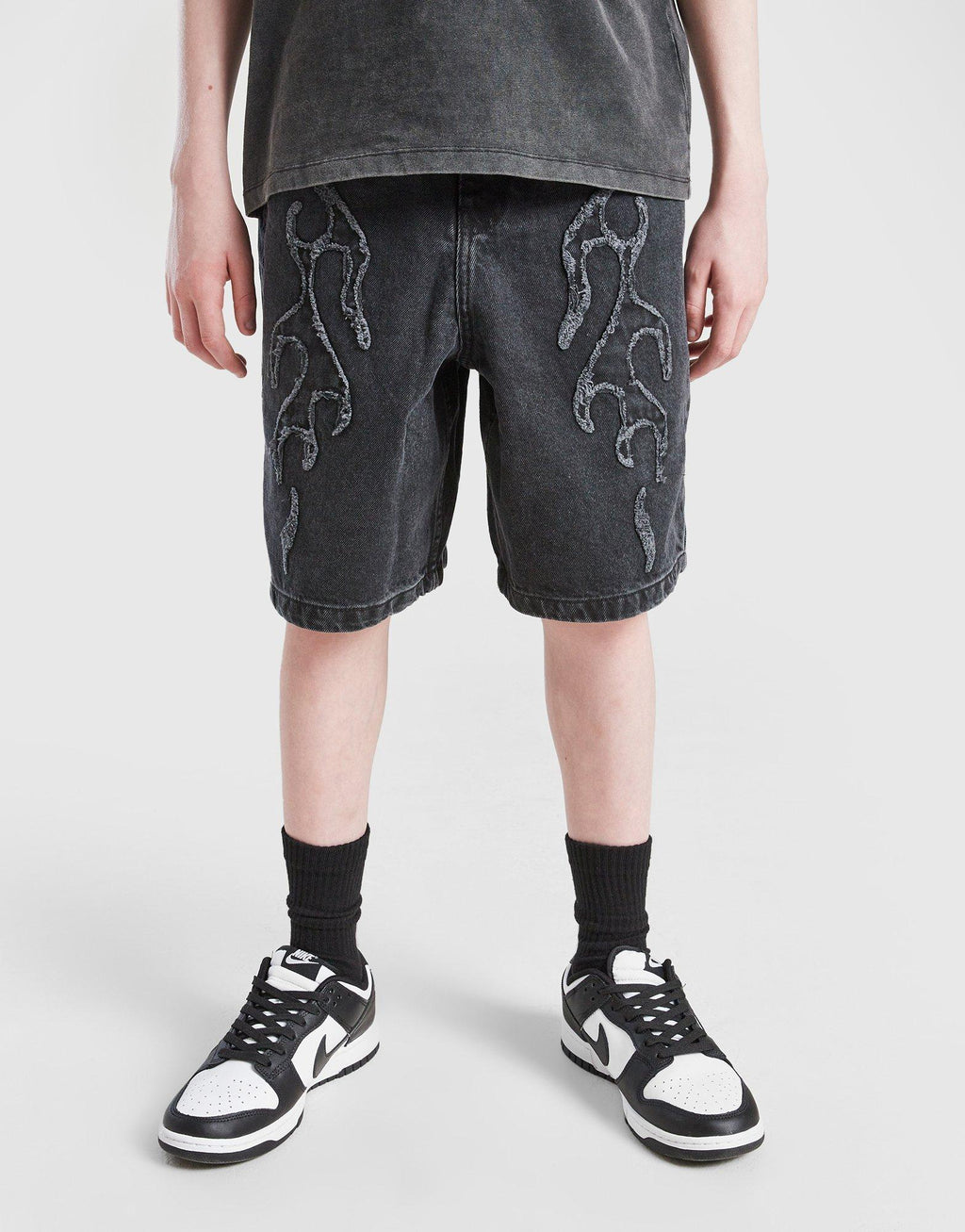 Flame Denim Shorts Junior