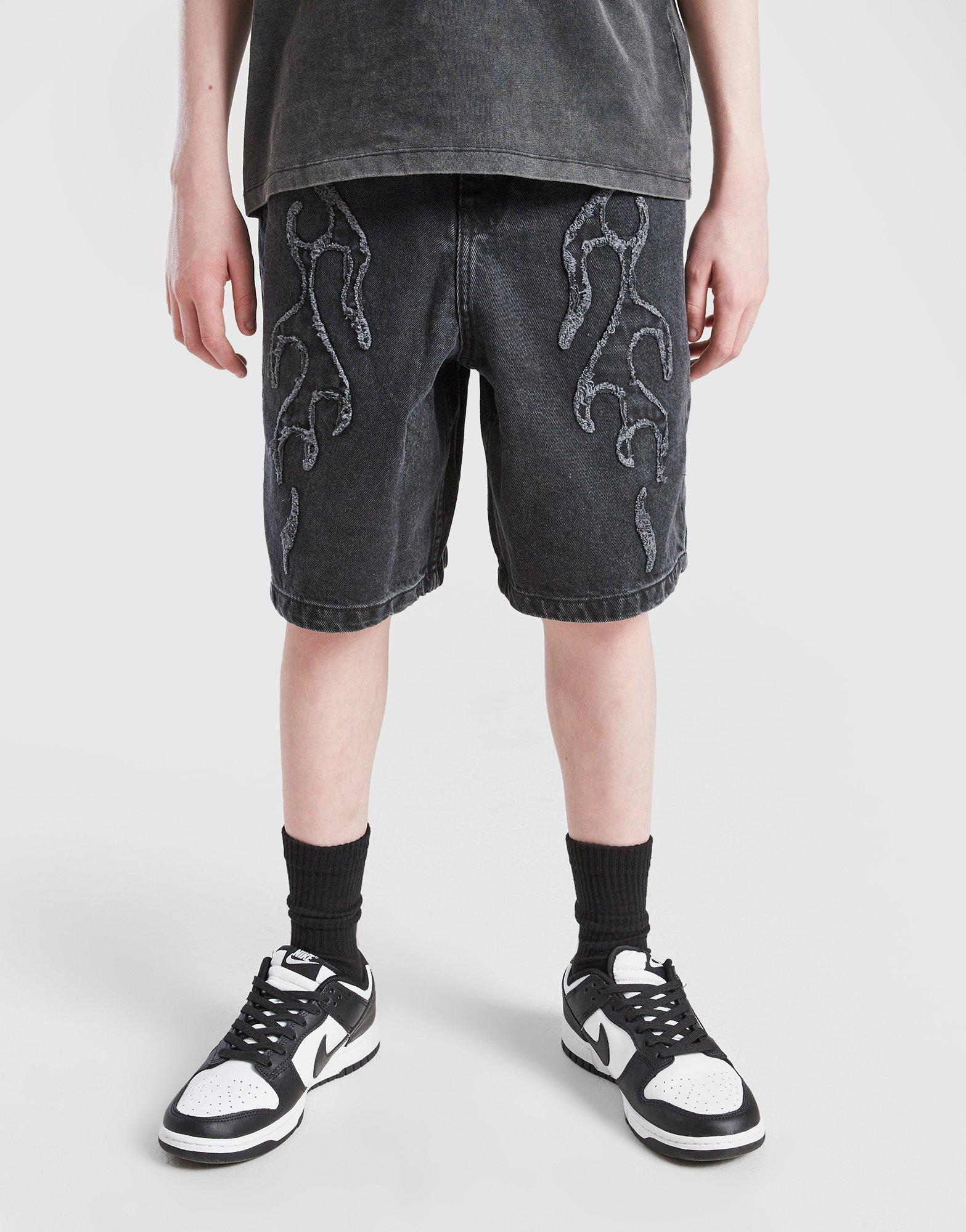 Flame Denim Shorts Junior