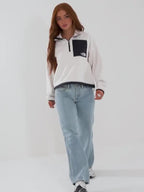 Hangita 1/4 Zip Polar Fleece Sweatshirt