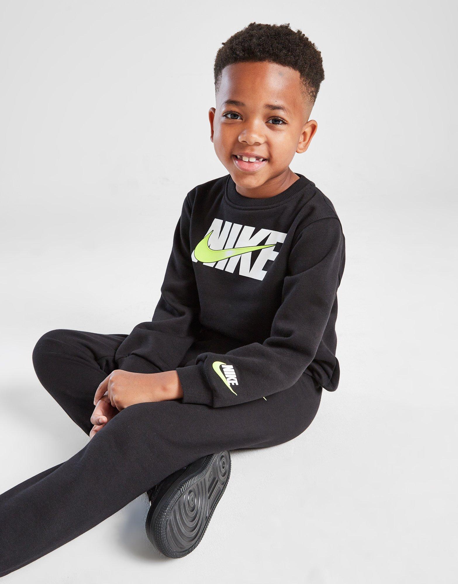Swoosh Fade Crew Tracksuit Children