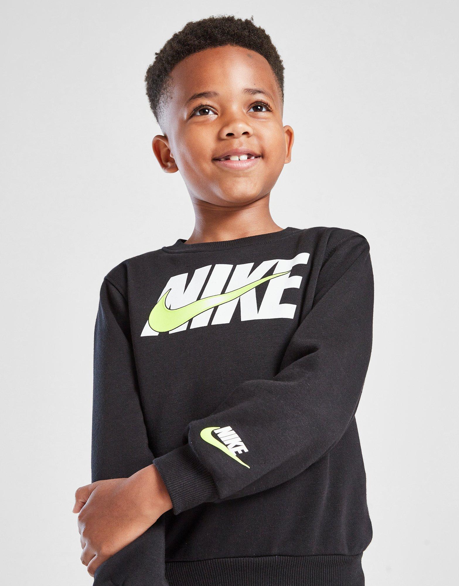 Swoosh Fade Crew Tracksuit Children