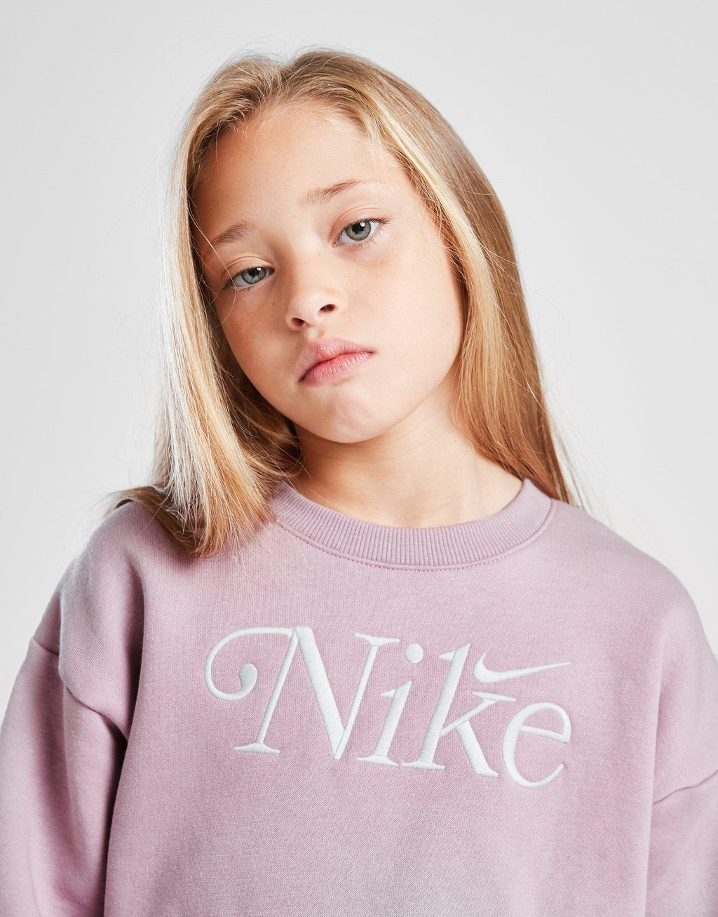 Girls' Embroidered Shine Crew Tracksuit Children