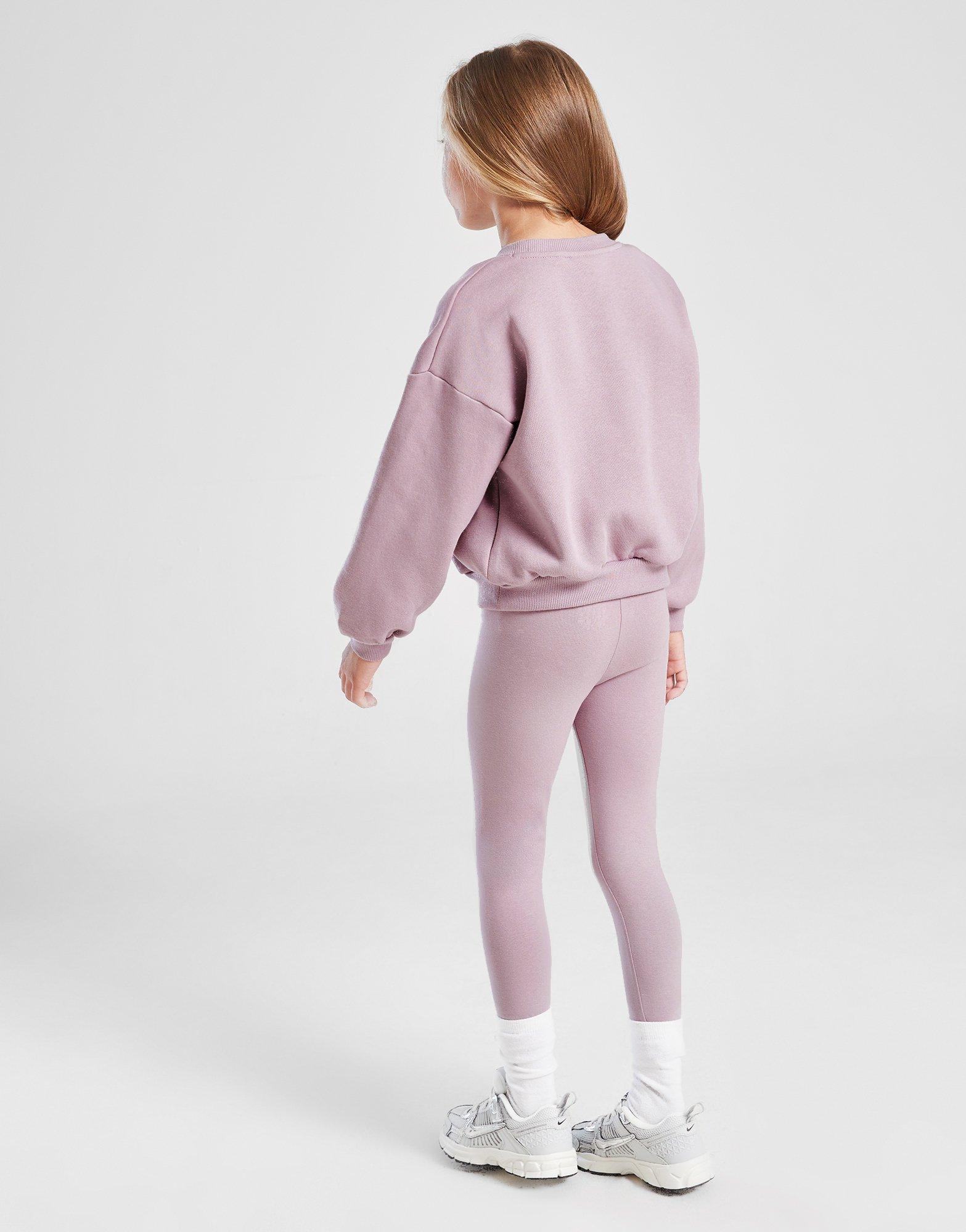 Girls' Embroidered Shine Crew Tracksuit Children