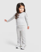 Girls' Ribbed Flare Tracksuit Infant
