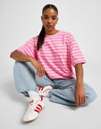 Stripe Oversized Boyfriend T-Shirt
